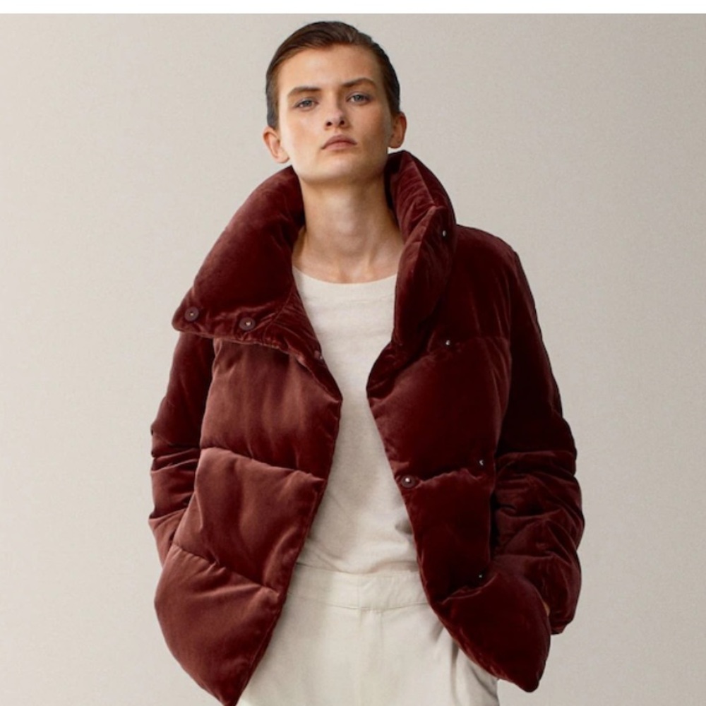 Massimo Dutti velvet puffer